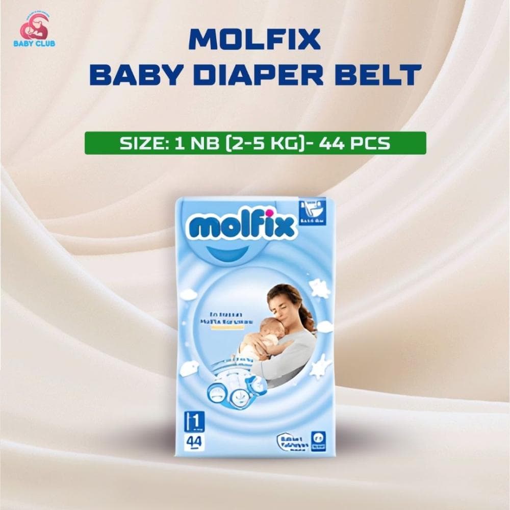 Molfix Baby Diaper Belt size:1 NB (2-5 kg)- 44 pcs