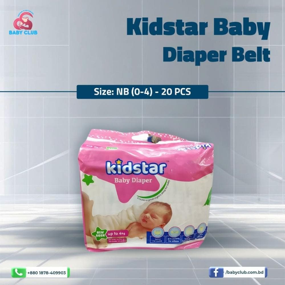 Kidstar Baby Diaper Belt NB (0-4 kg)-20 pcs
