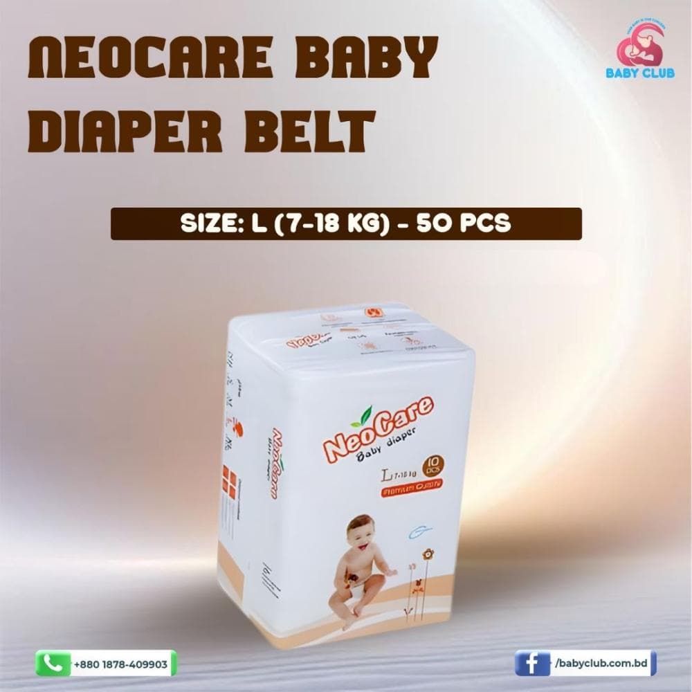 Neocare Baby Diaper Belt L (7-18 kg)-50 pcs