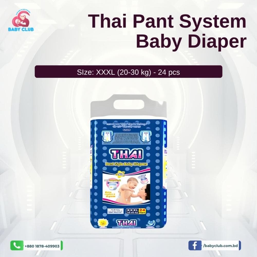 Thai Pant System Baby Diaper XXXL(20-30 kg) -24pcs