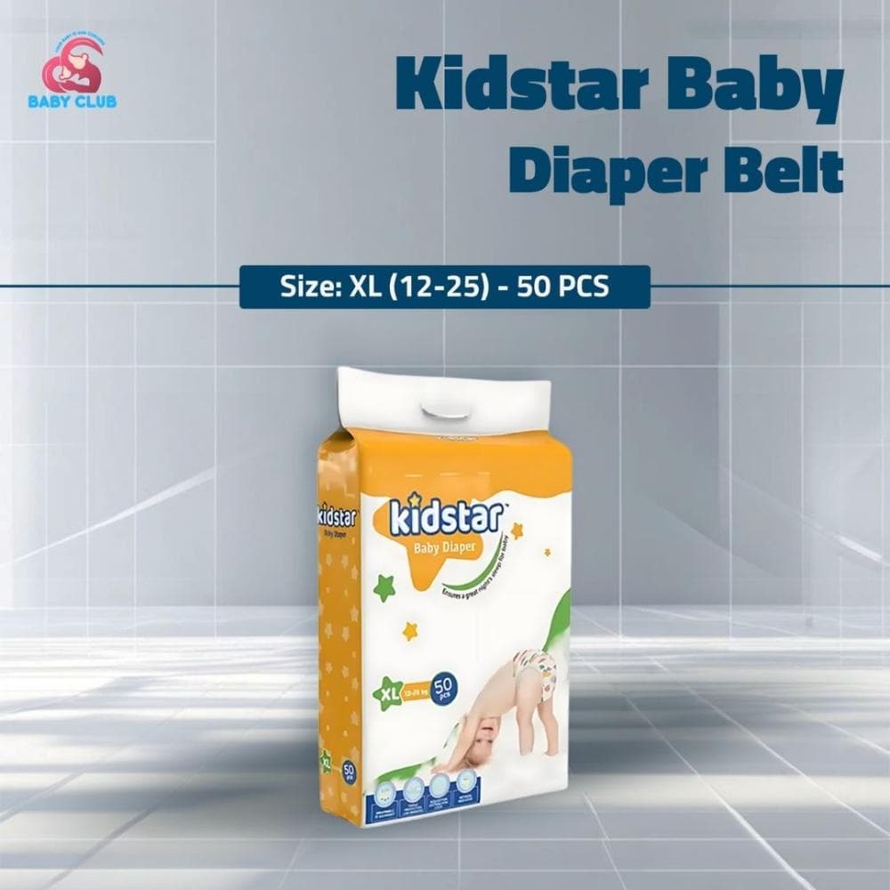 Kidstar Baby Diaper Belt Xl (12-25 kg)- 50 pcs