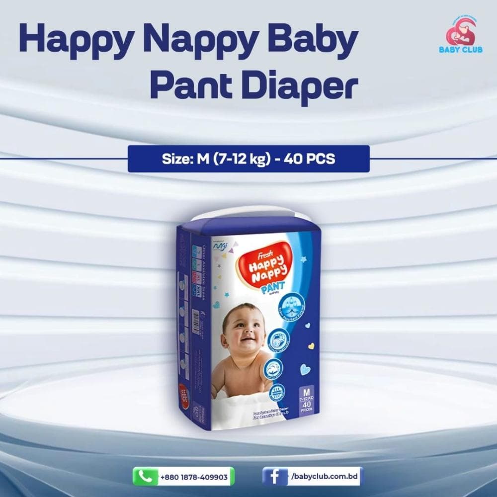 Happy Nappy Baby Diape Pant M (7-12 kg)-40 pcs