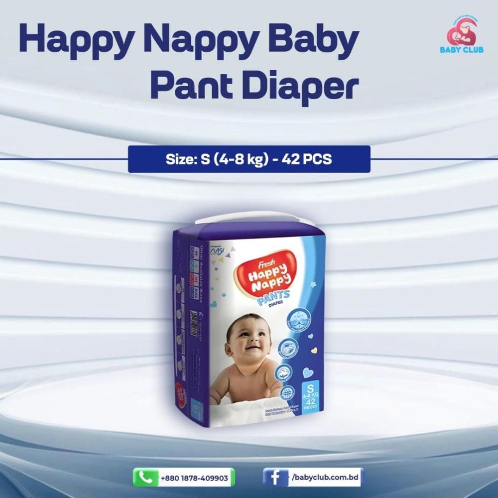 Happy Nappy Baby Diape Pant S( 4-8 kg)-42 pcs