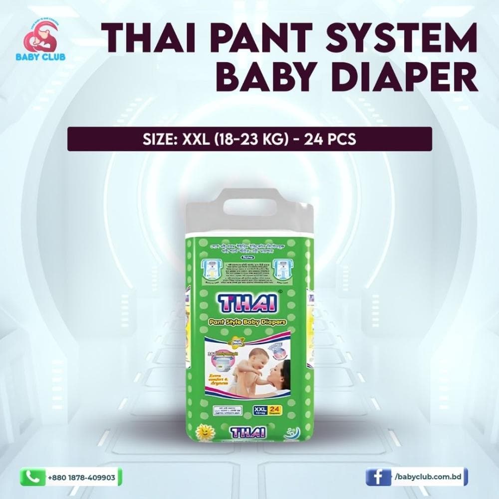 Thai Pant System Baby Diaper XXL (18-23 kg) -24pcs