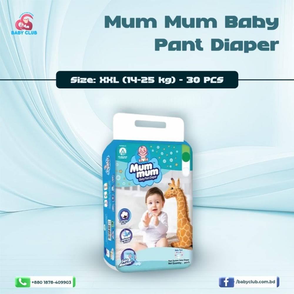 Mum Mum Baby Diaper Pant XXL (14-25 kg)-30 pcs