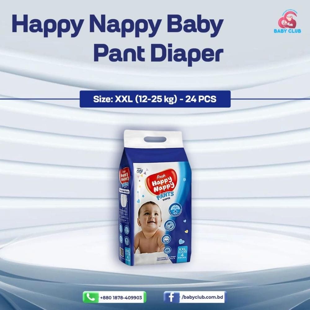 Happy Nappy Baby Diape Pant XXL(12-25 kg)-24 pcs